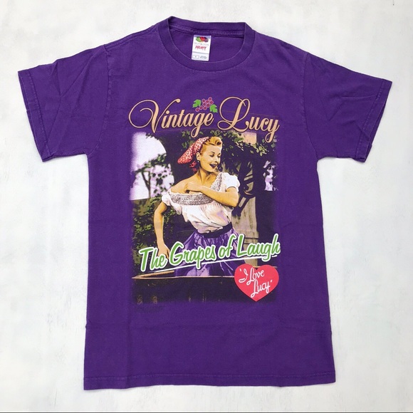 Vintage 2000s Y2K I love Lucy graphic t shirt Sz S - Picture 3 of 4